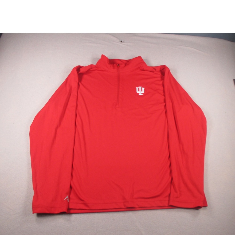 Antigua Indiana Hoosiers Men's XL Red Quarter Zip Long Sleeve Performance Shirt